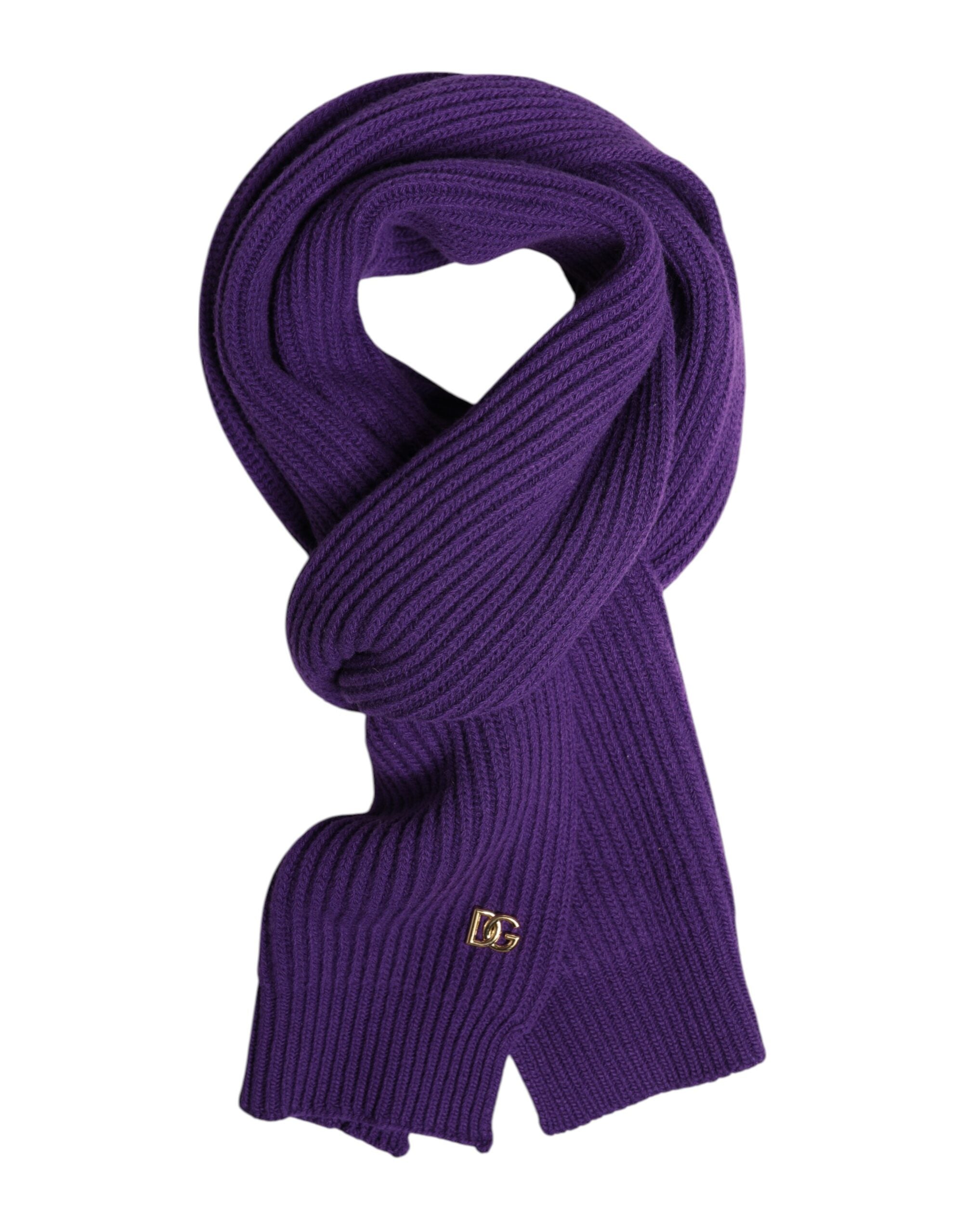Purple DG Logo Neck Warmer Wrap Shawl Scarf - ventzia