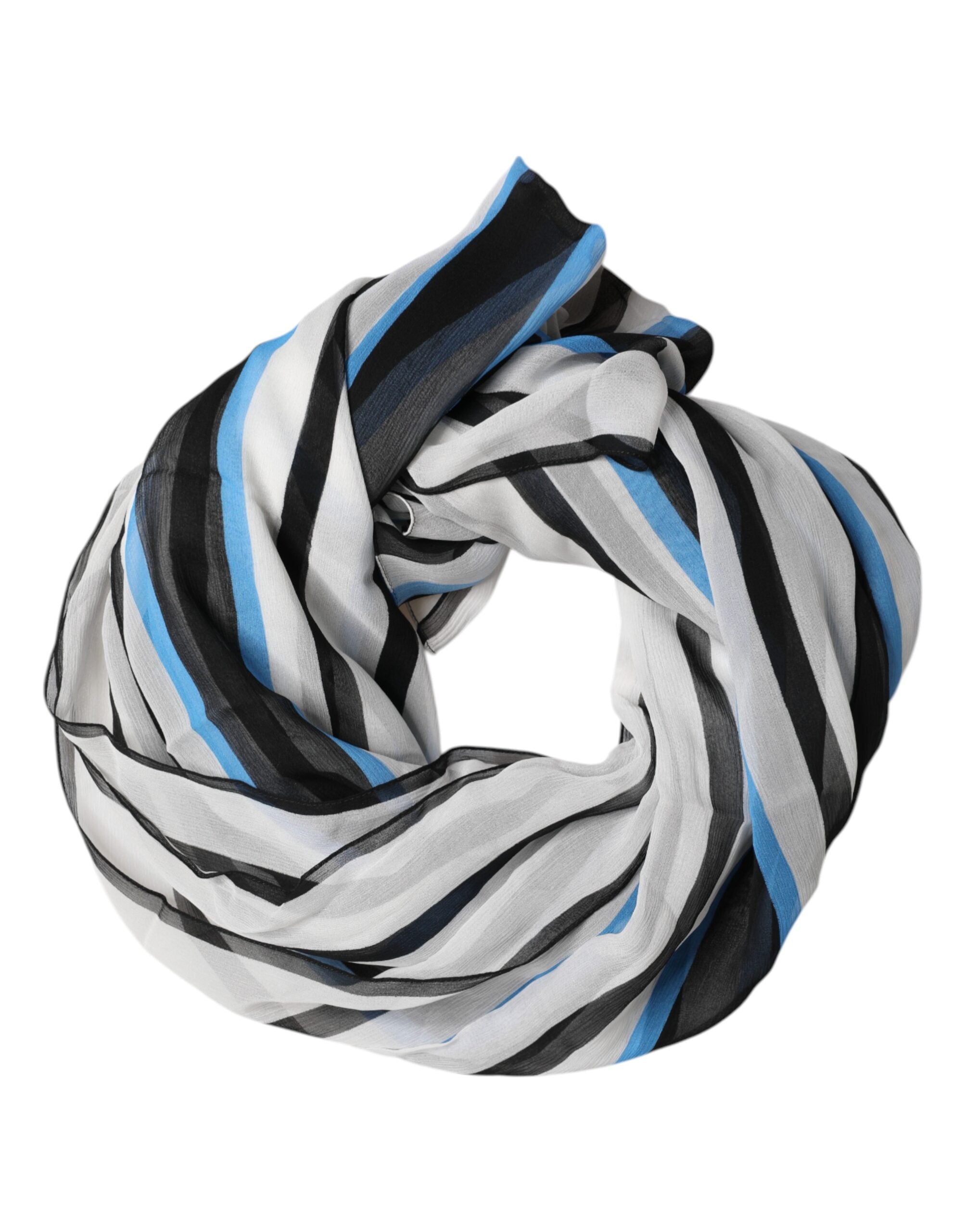 Multicolor Striped Neck Warmer Wrap Scarf - ventzia