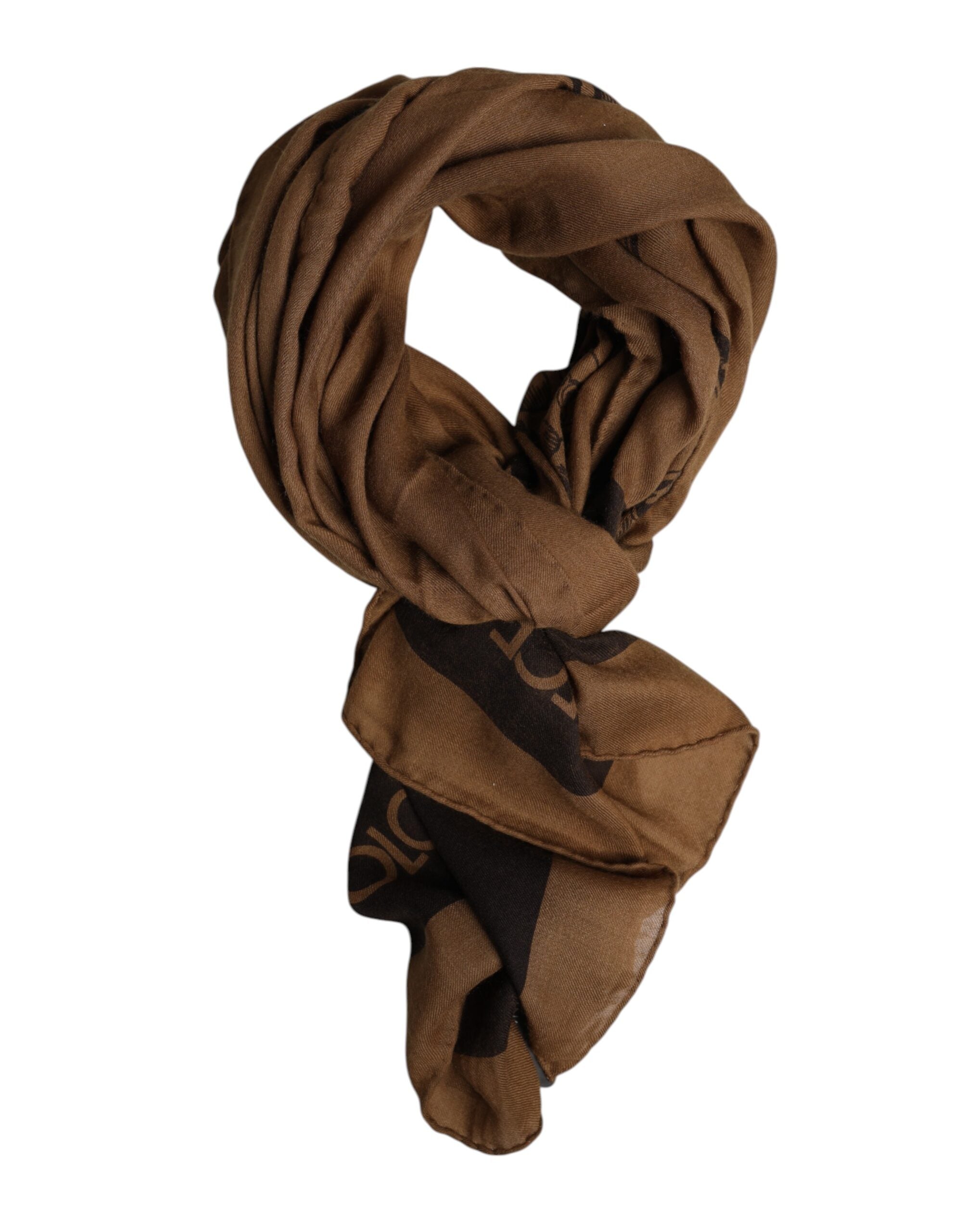 Brown DG Crown Neck Warmer Men Foulard Scarf - ventzia