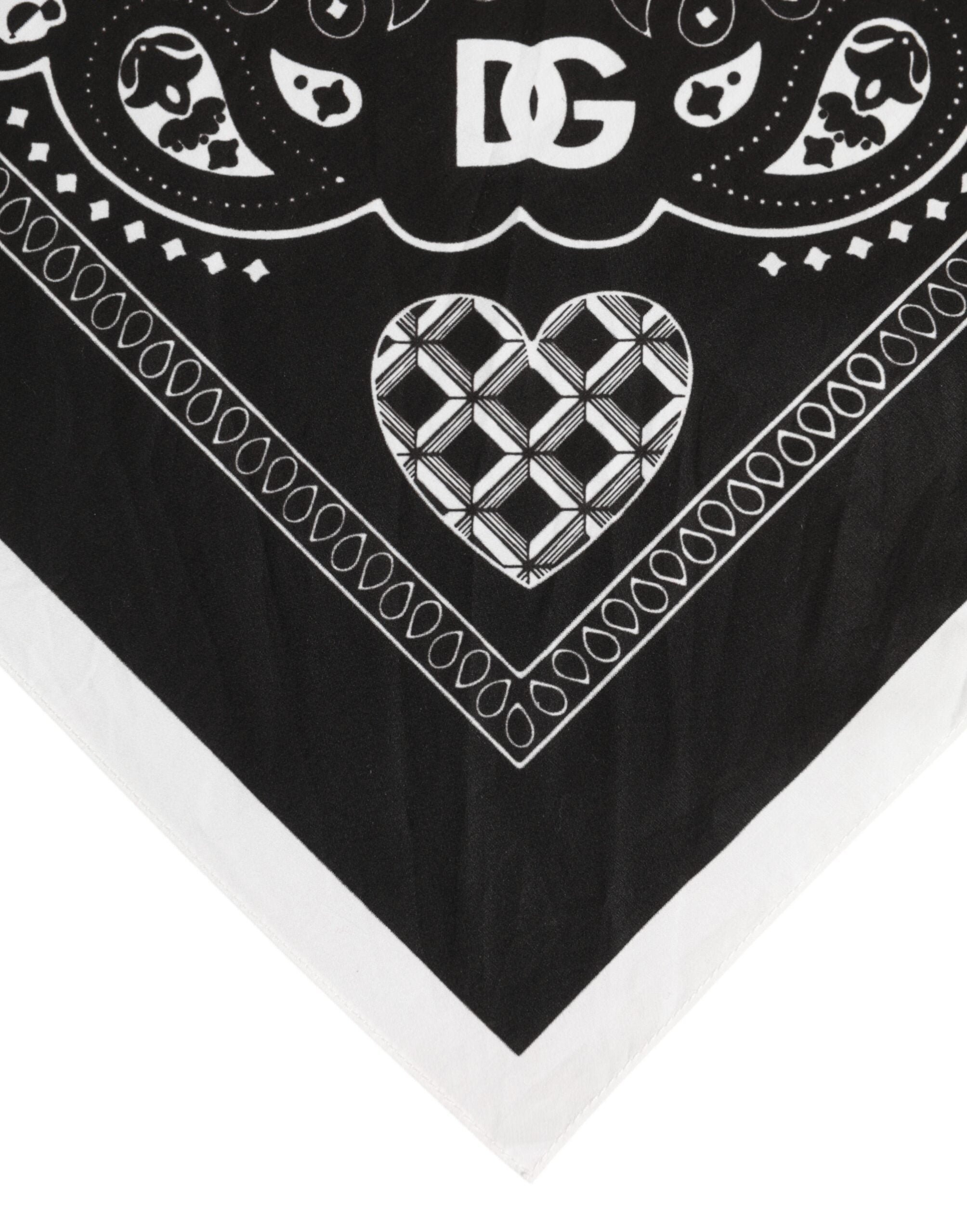 Black White Bandana Square Men Foulard Scarf - ventzia