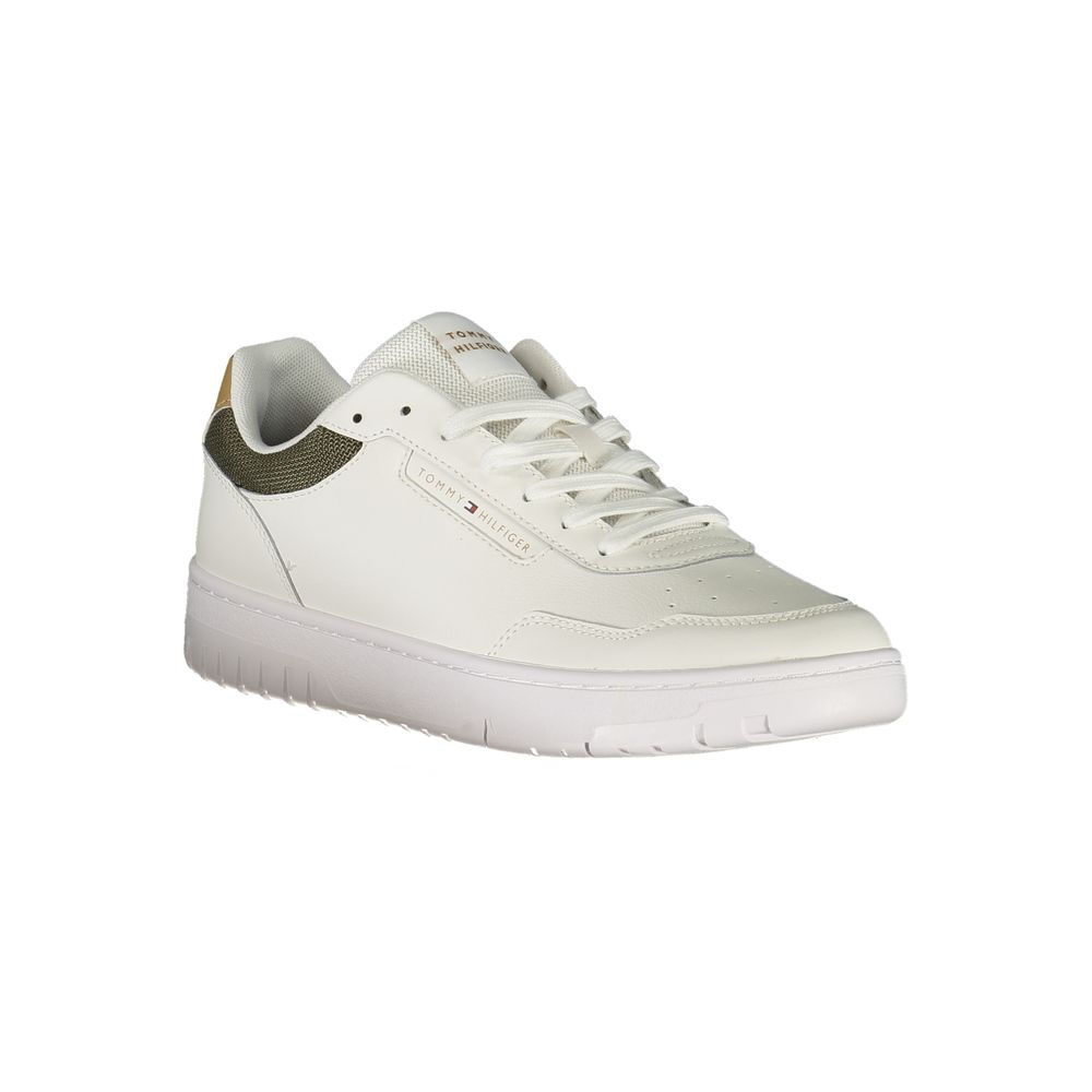 White Polyester Men Sneaker - ventzia