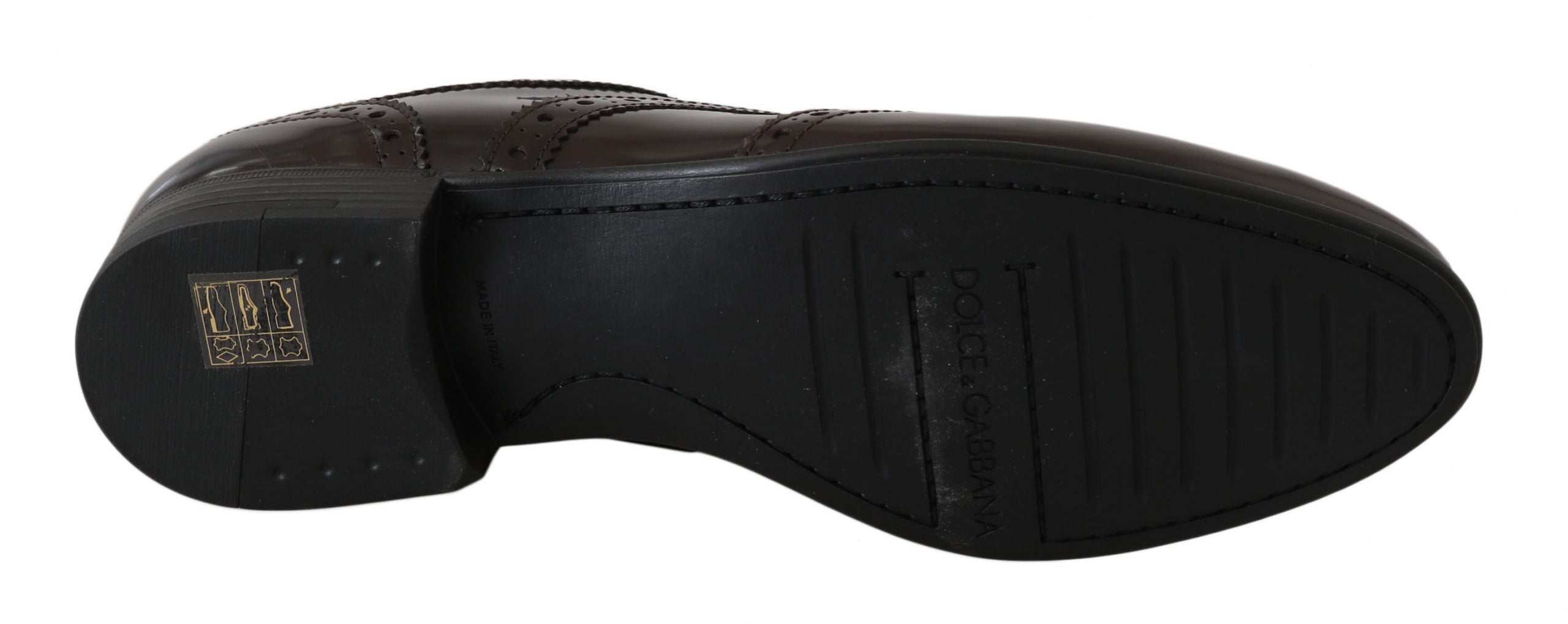 Elegant Brown Leather Oxford Flats - ventzia