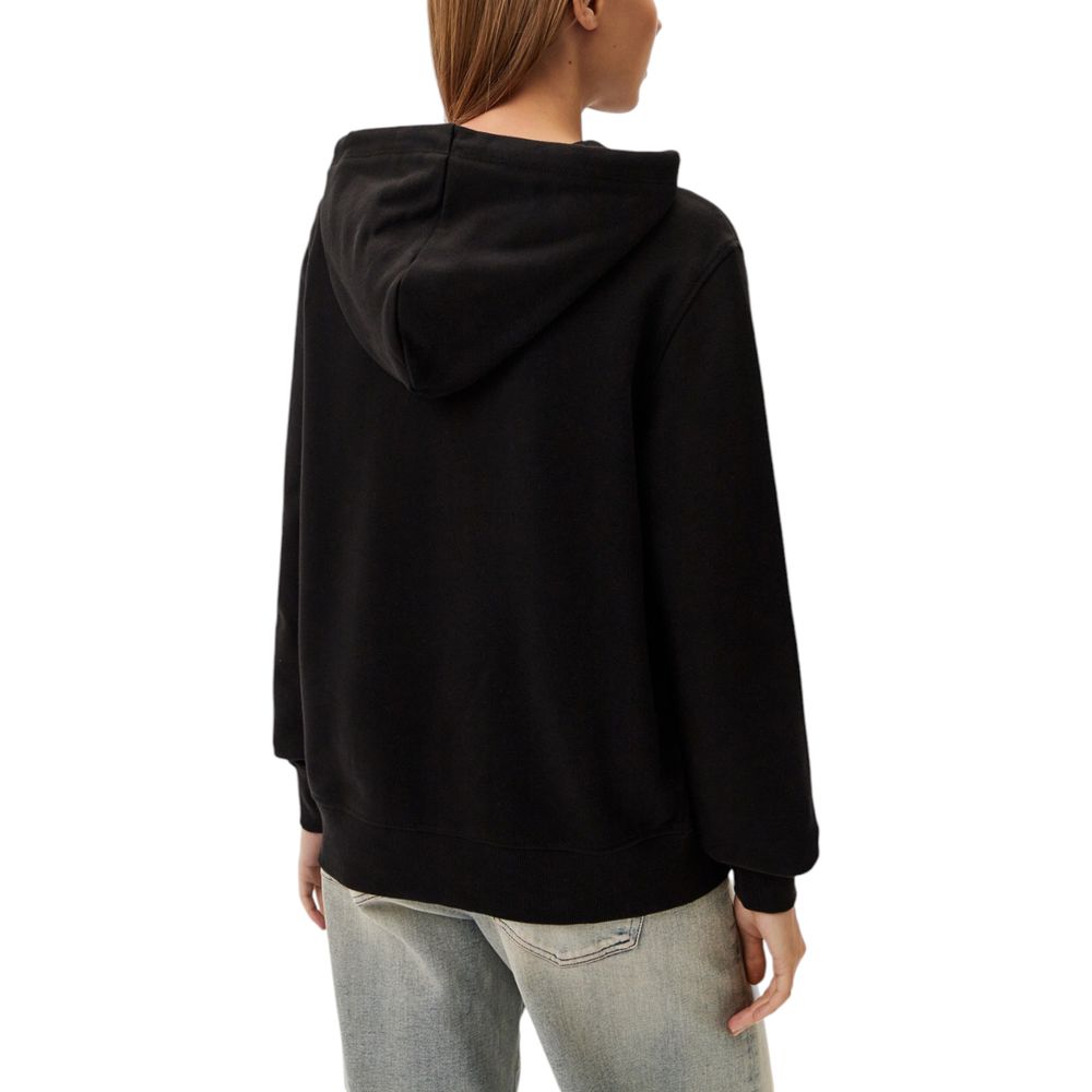 Black Recycled Cotton Sweatshirt - ventzia