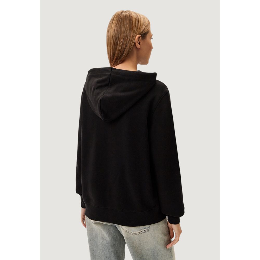 Black Recycled Cotton Sweatshirt - ventzia