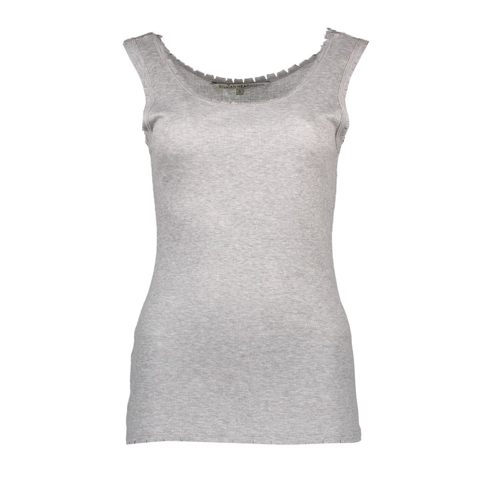 Gray Viscose Women Top - ventzia