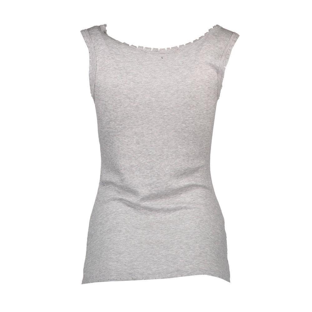 Gray Viscose Women Top - ventzia
