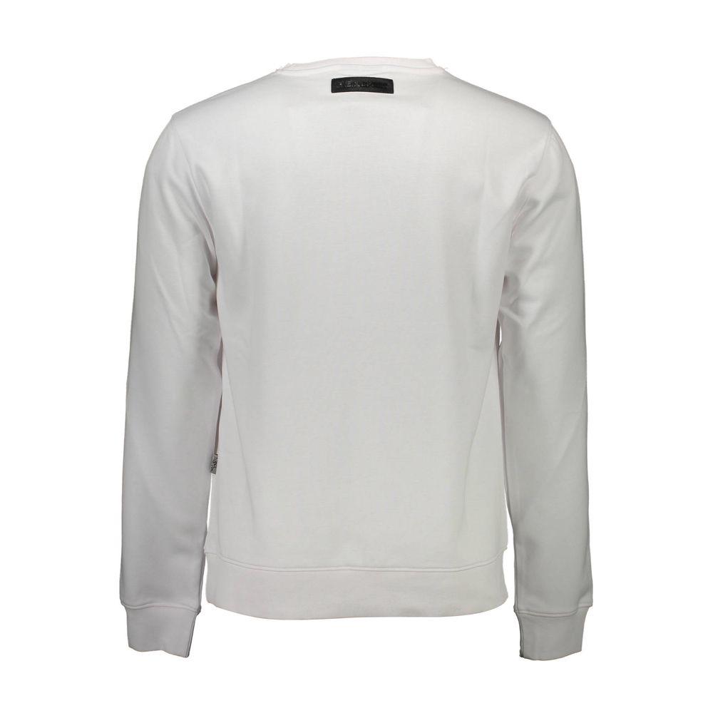 White Cotton Men Sweater - ventzia
