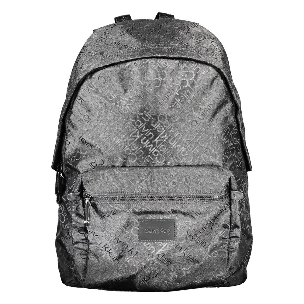 Black Polyester Backpack - ventzia