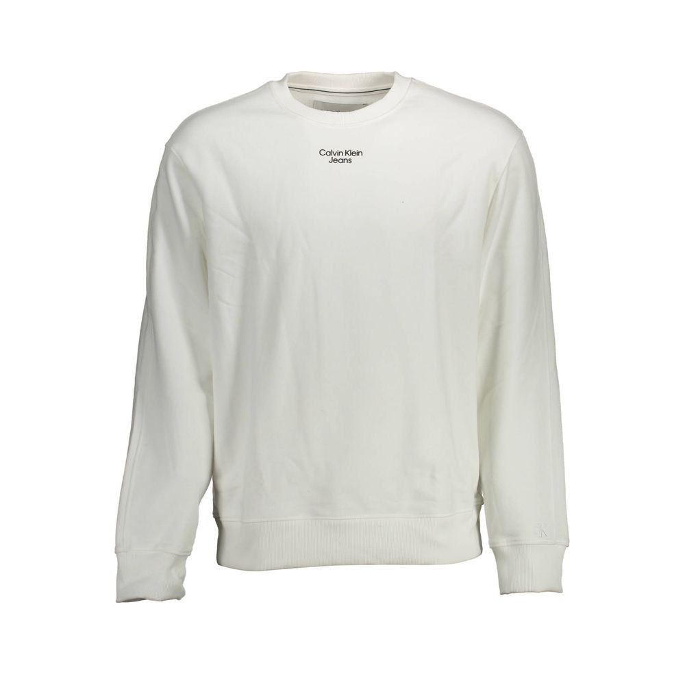 White Cotton Men Sweater - ventzia
