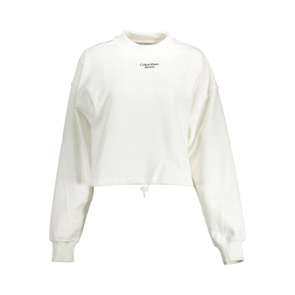 White Cotton Women Sweater - ventzia