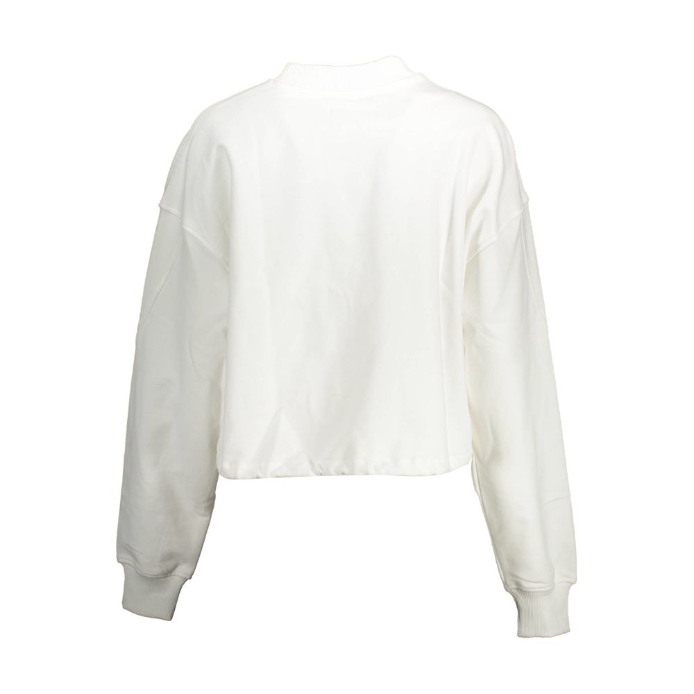 White Cotton Women Sweater - ventzia