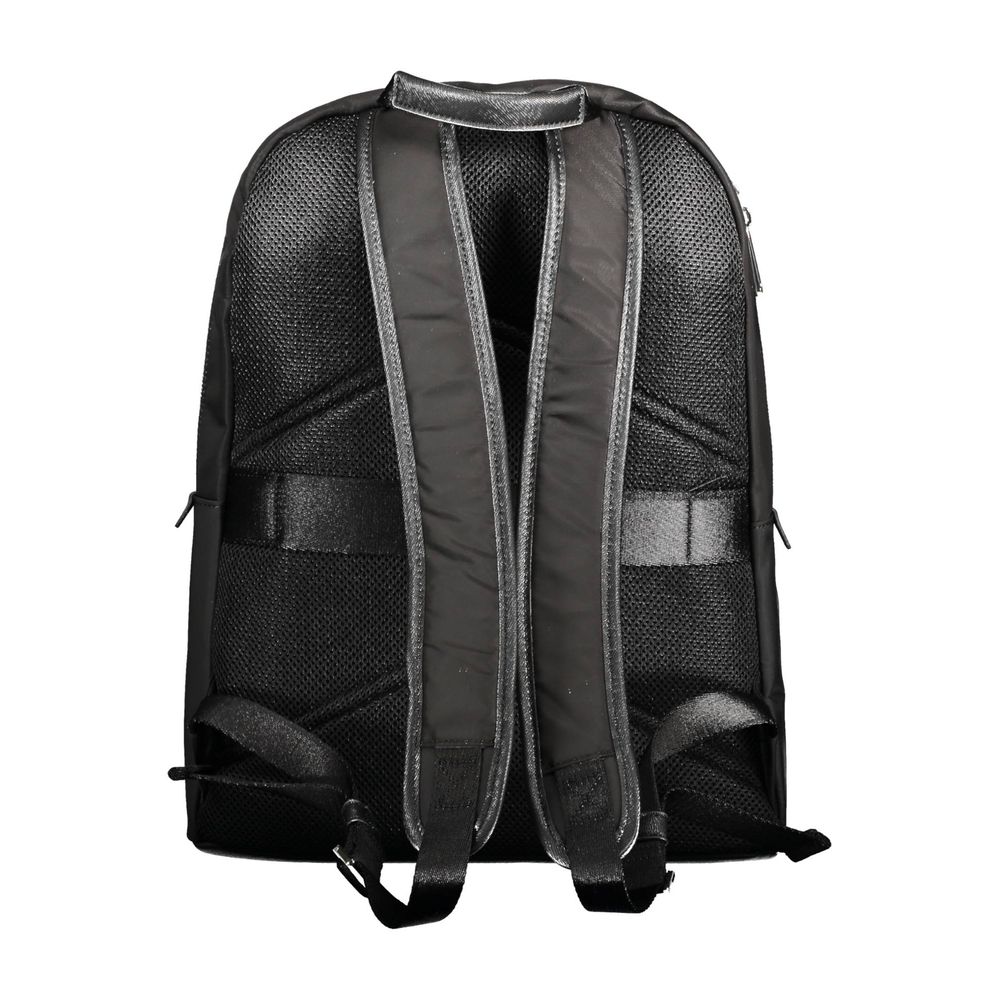 Black Polyester Backpack - ventzia