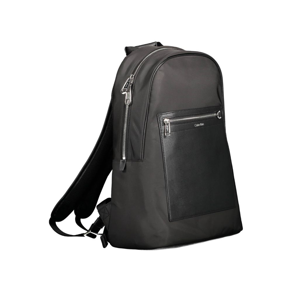 Black Polyester Backpack - ventzia