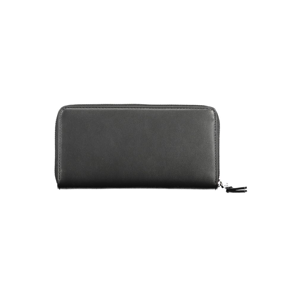 Black Polyurethane Women Wallet - ventzia