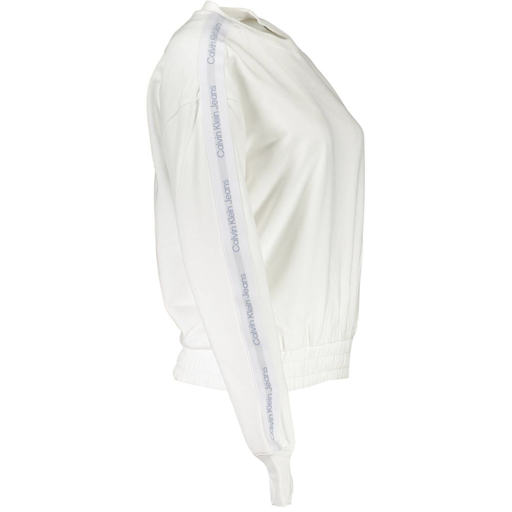 White Cotton Women Sweater - ventzia