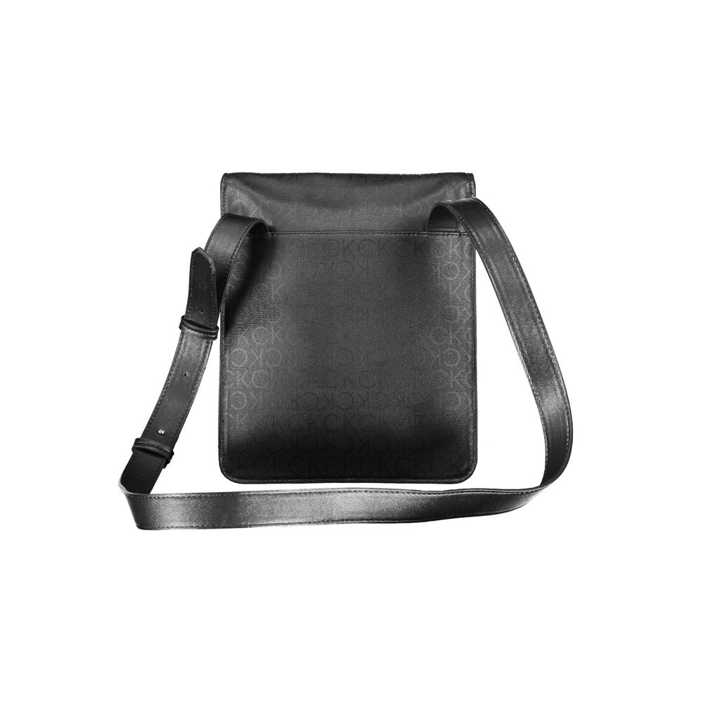 Black Polyester Shoulder Bag - ventzia