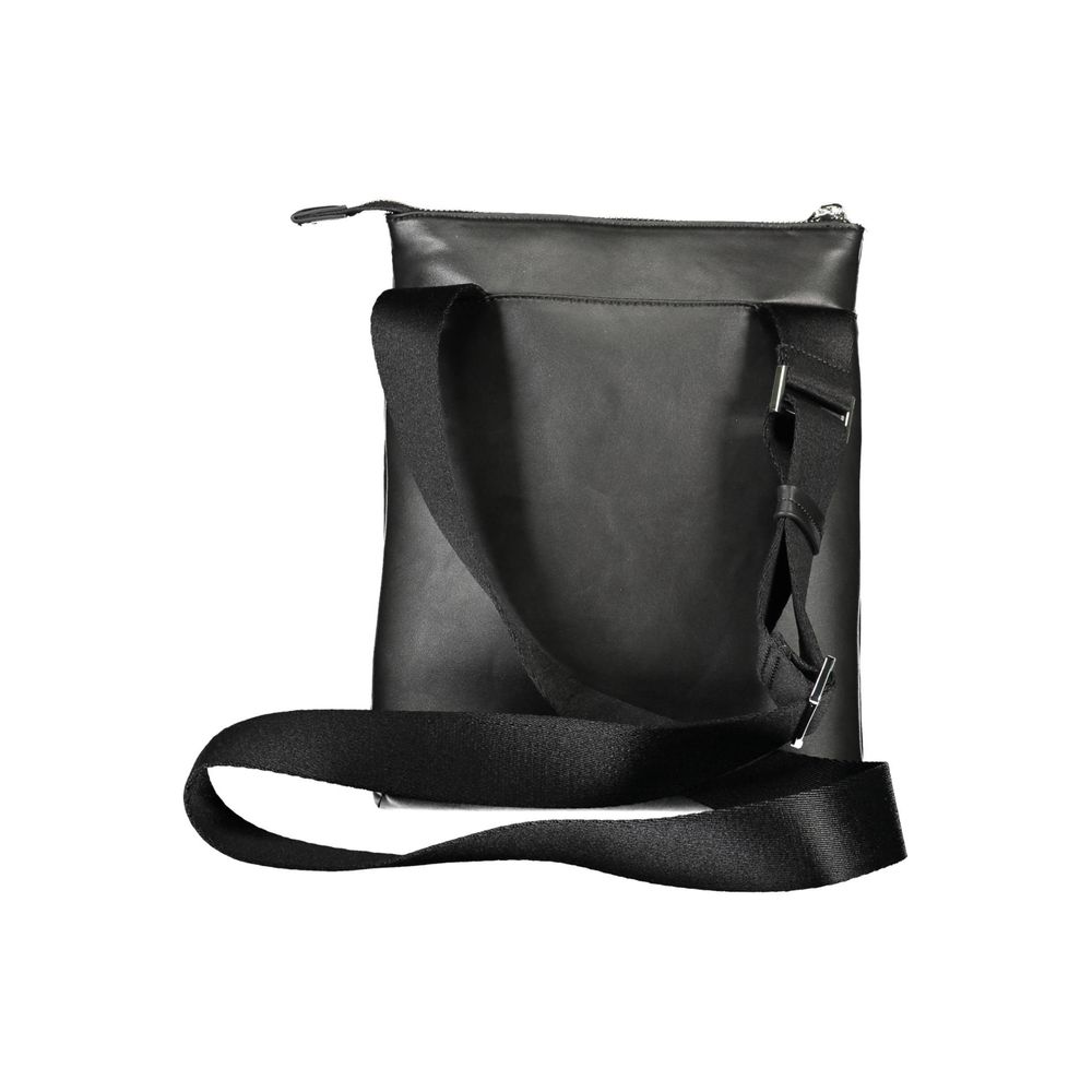 Black Polyester Shoulder Bag - ventzia