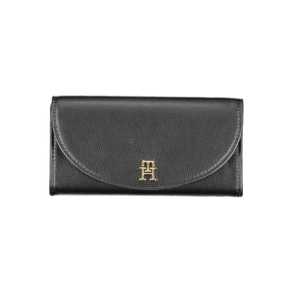 Black Polyurethane Women Wallet - ventzia