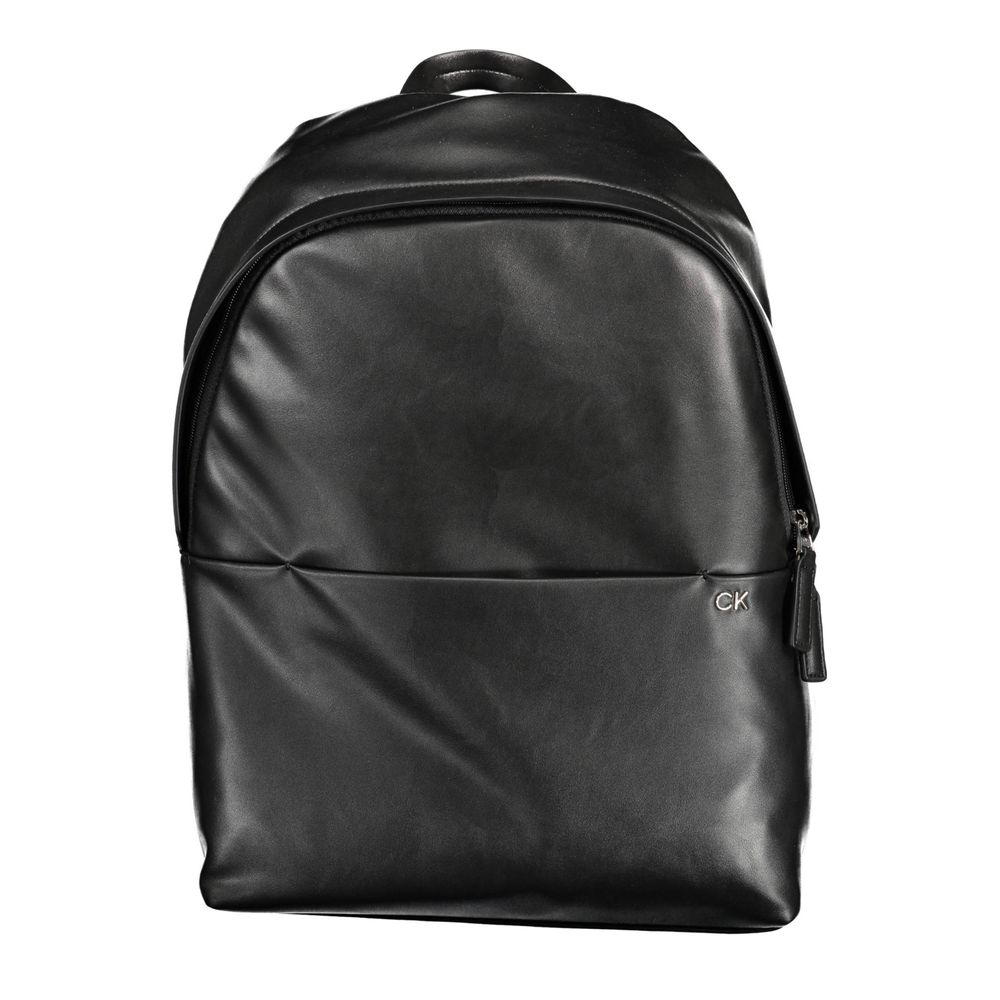 Black Polyester Backpack - ventzia