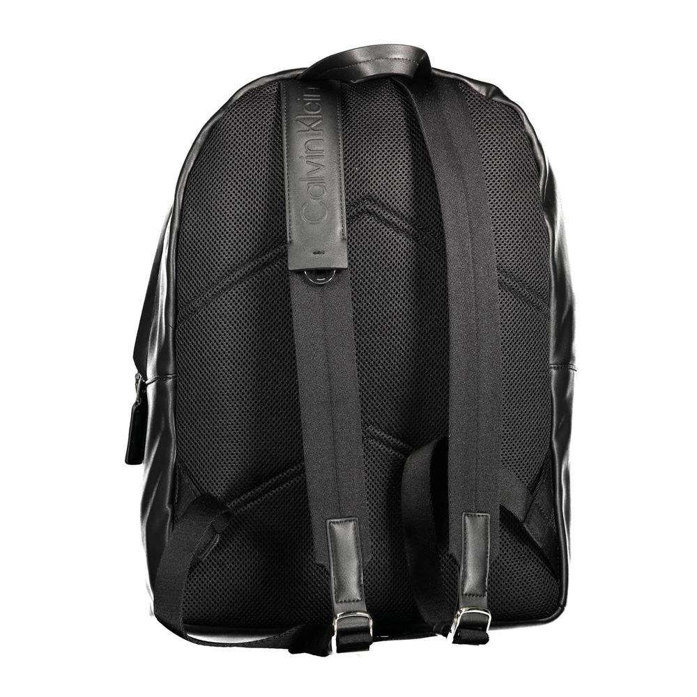 Black Polyester Backpack - ventzia