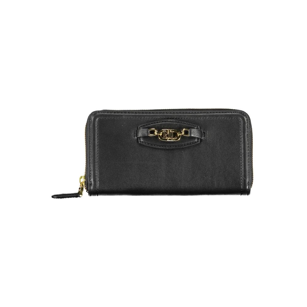 Black Polyurethane Women Wallet - ventzia