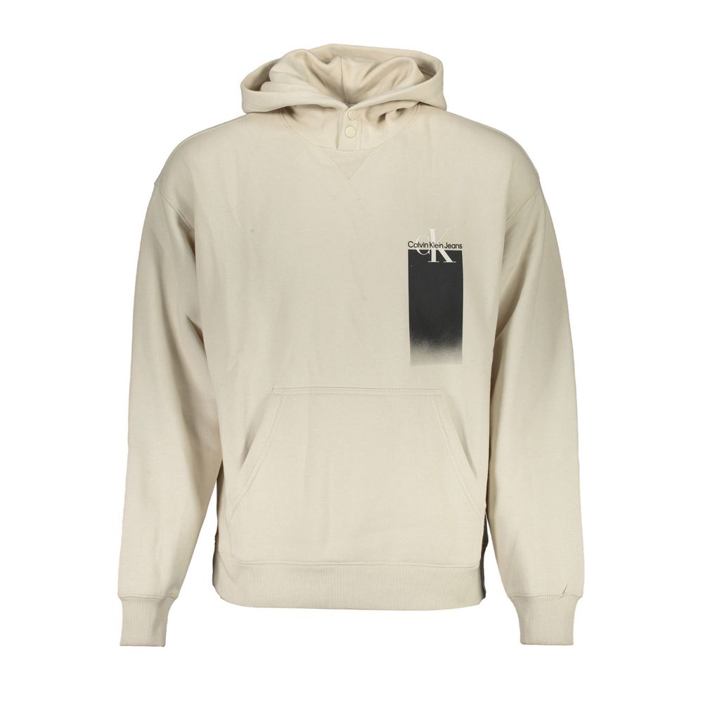 Beige Cotton Men Sweater - ventzia