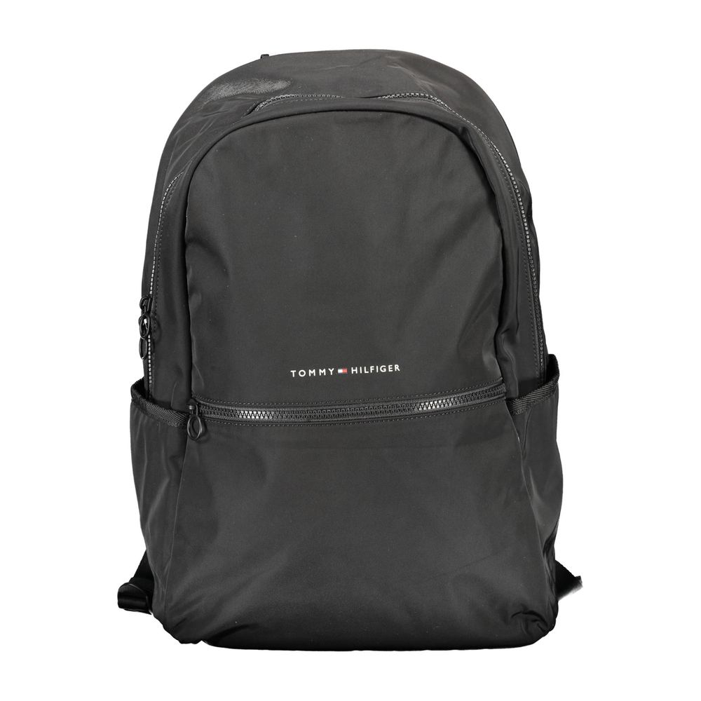 Black Polyester Backpack - ventzia