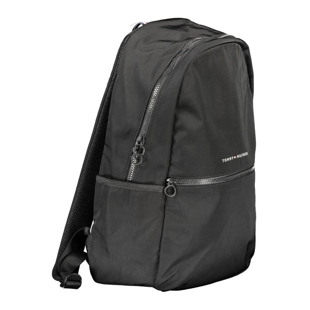 Black Polyester Backpack - ventzia