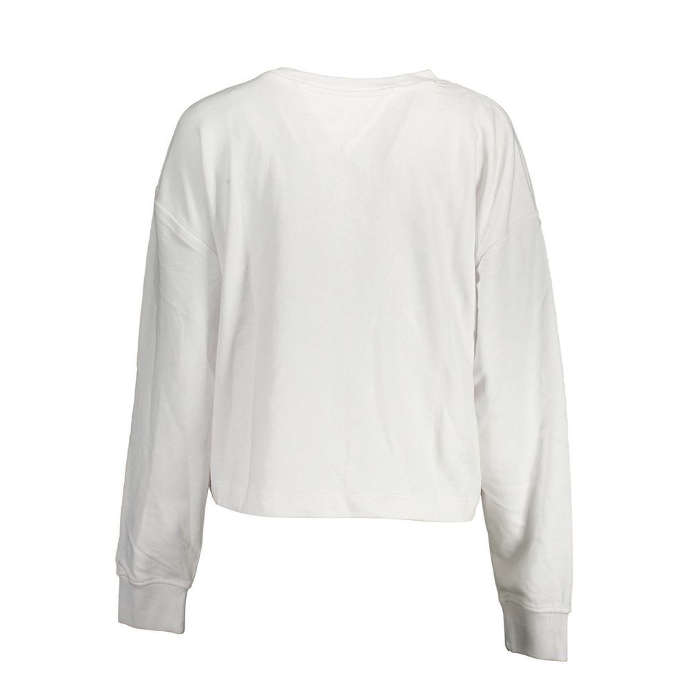 White Cotton Women Sweater - ventzia