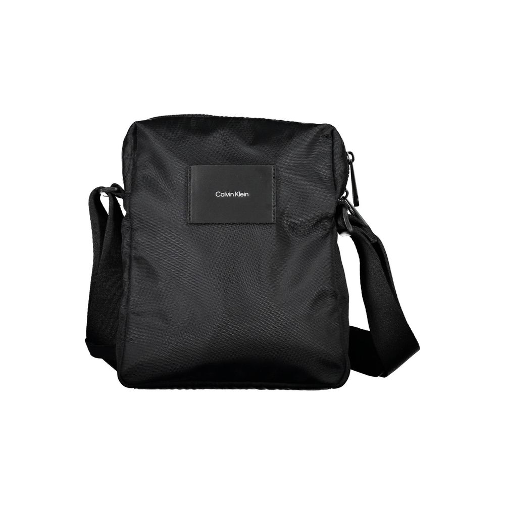 Black Polyester Shoulder Bag - ventzia