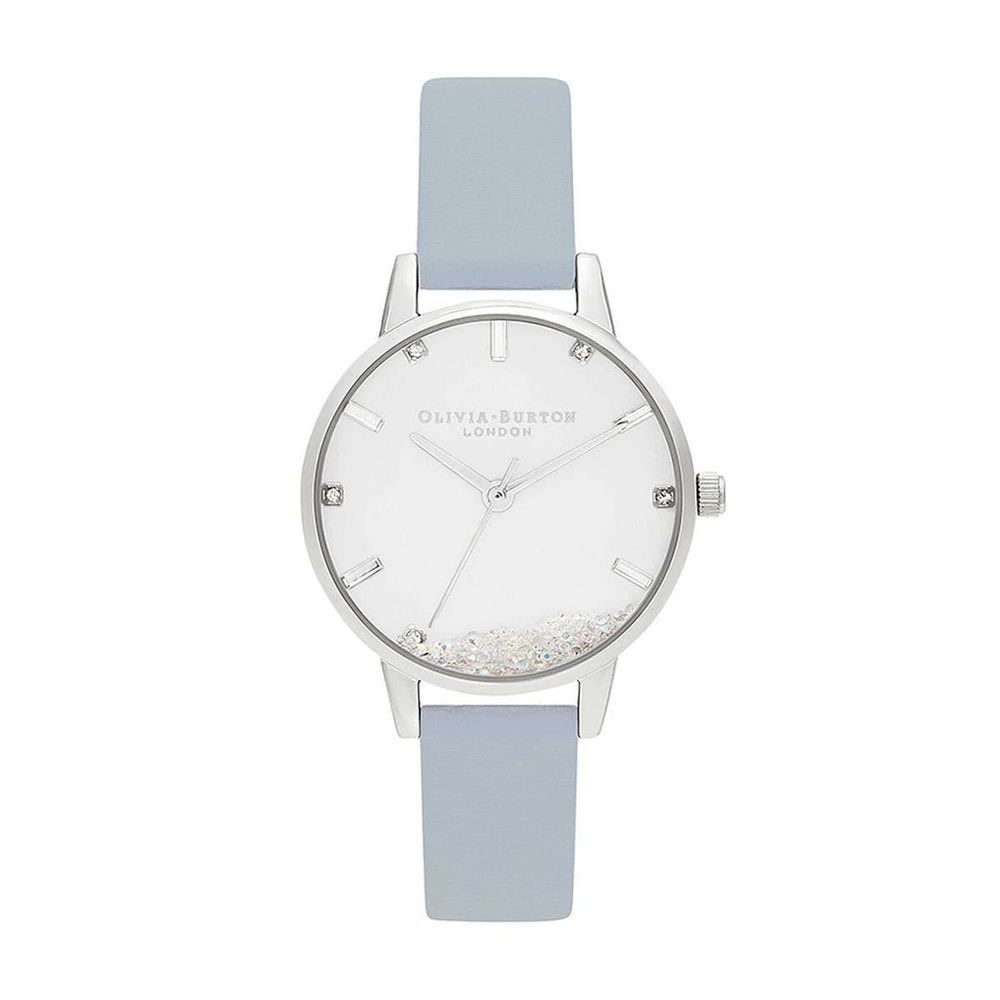Blue Artificial Leather Dress Watch - ventzia