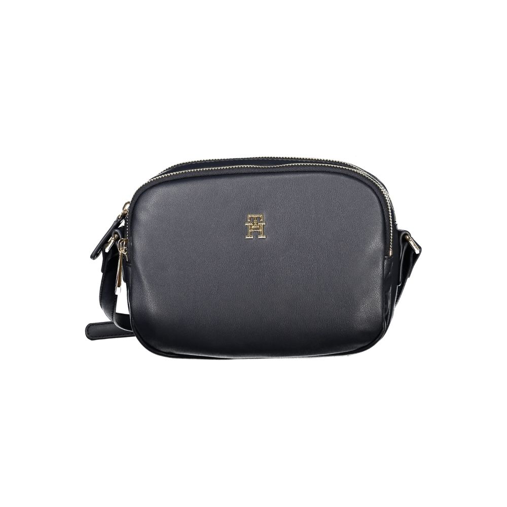 Blue Polyester Handbag - ventzia