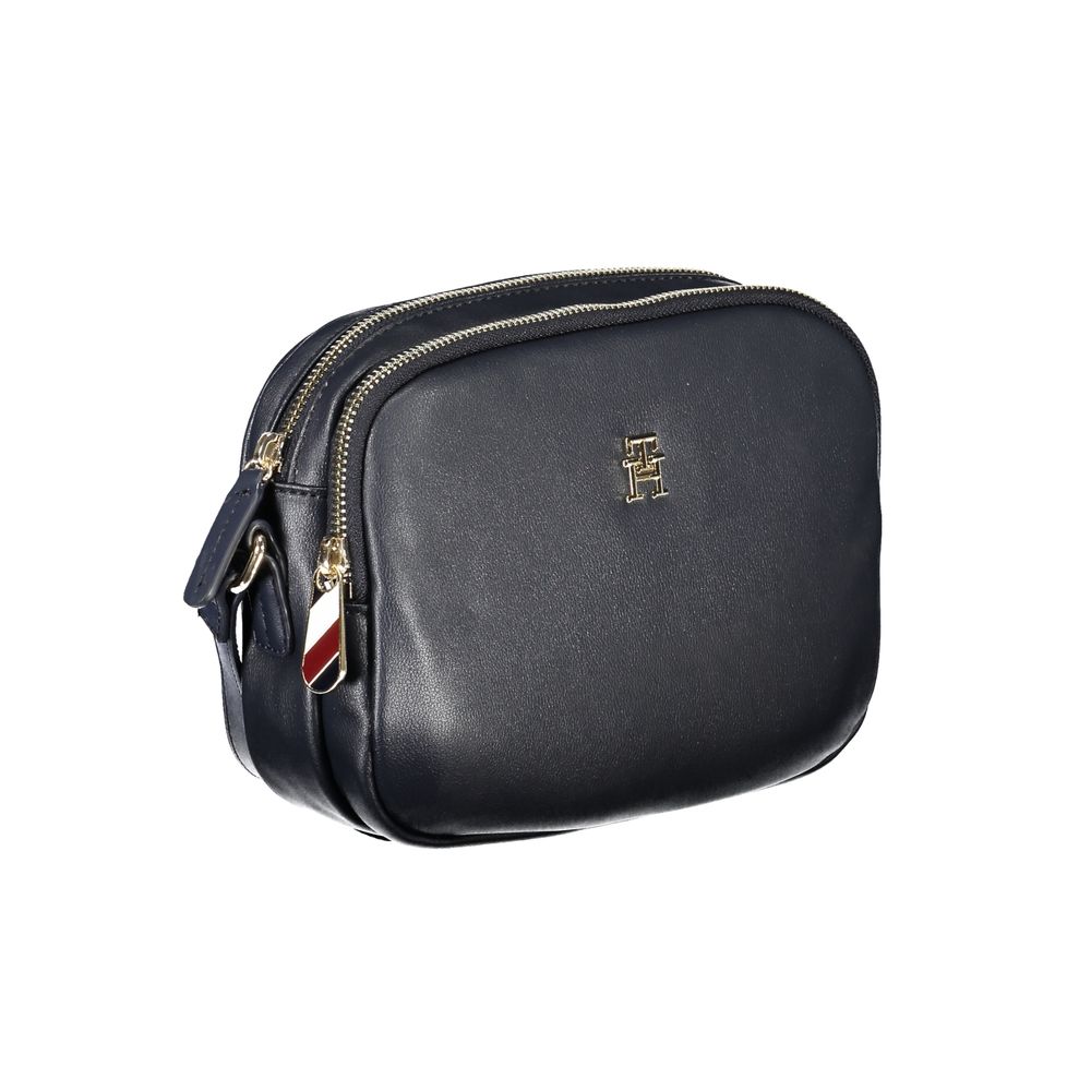 Blue Polyester Handbag - ventzia