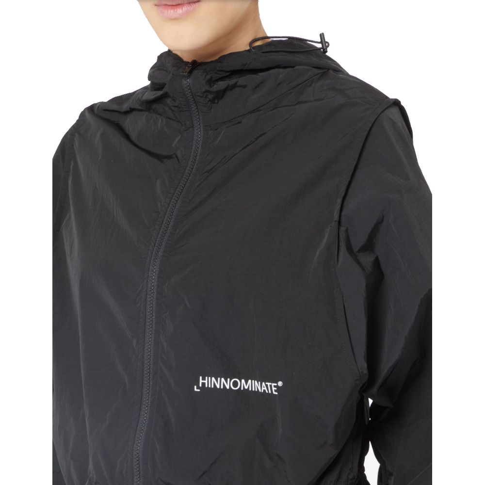 Black Nylon Jackets & Coat - ventzia