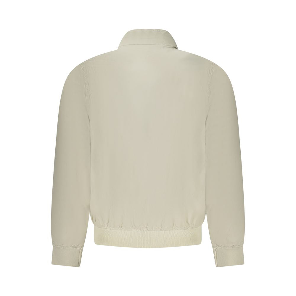 Beige Nylon Jackets & Coat - ventzia