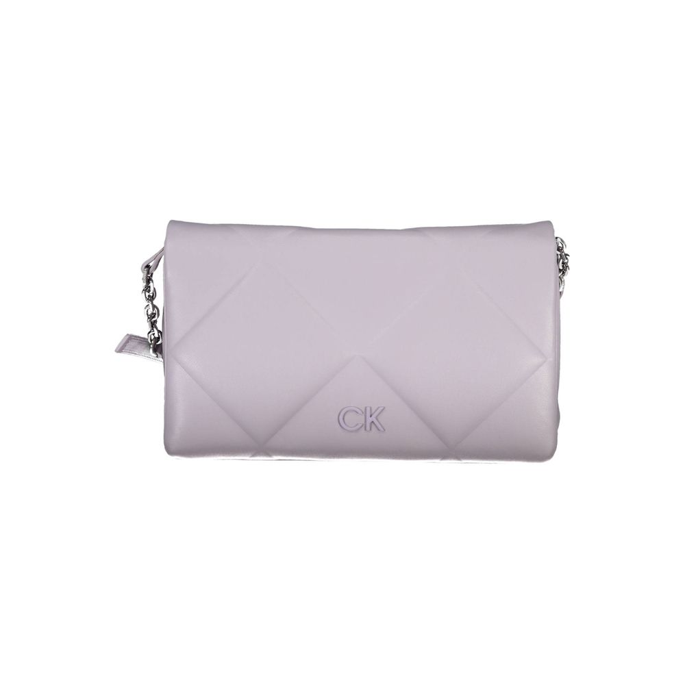 Purple Polyester Handbag - ventzia