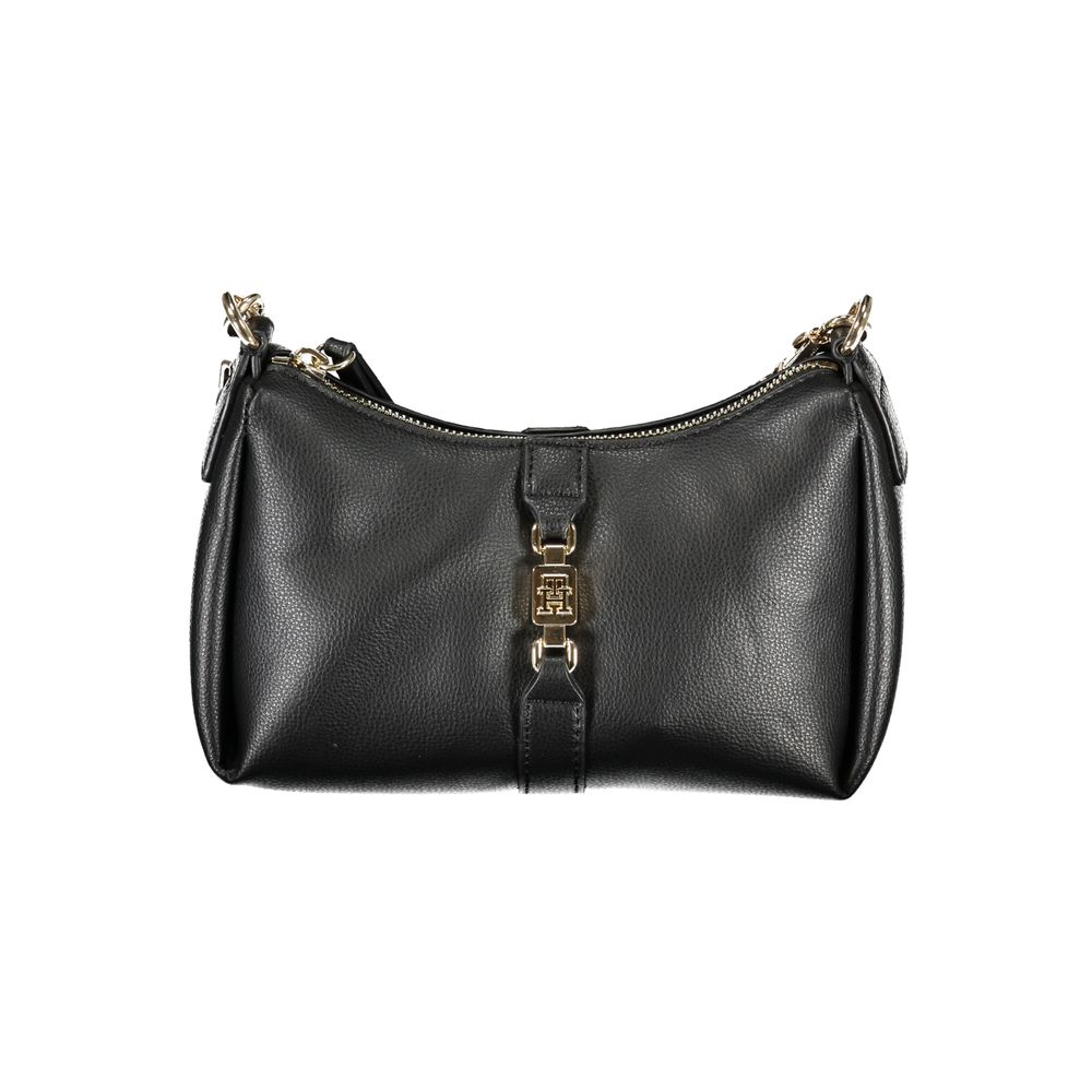 Black Polyester Handbag - ventzia