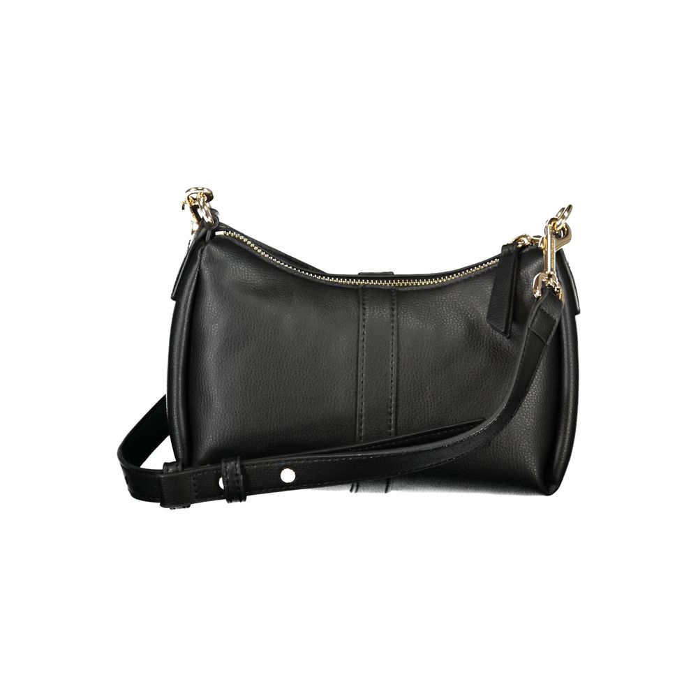 Black Polyester Handbag - ventzia