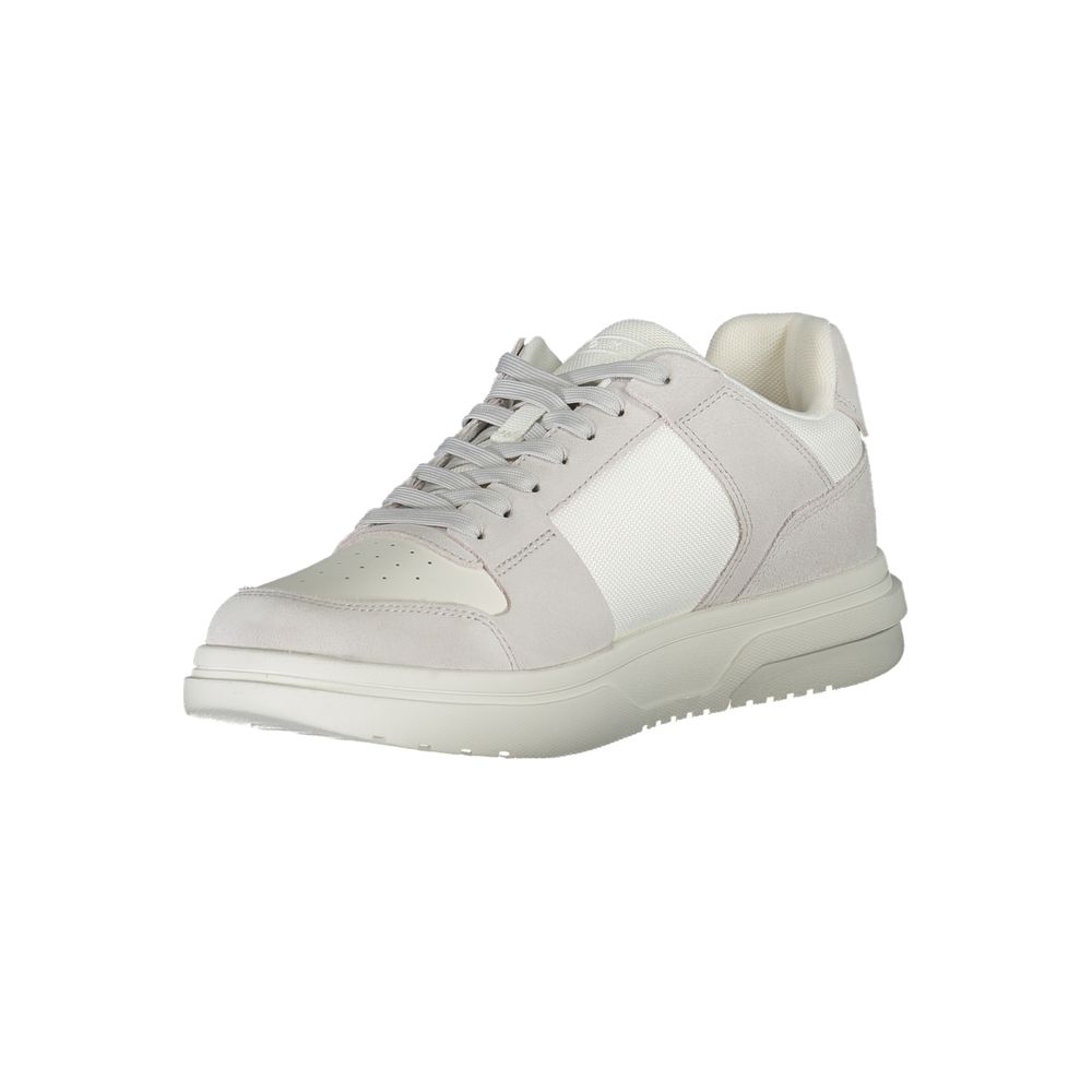 White Polyurethane Men Sneaker - ventzia