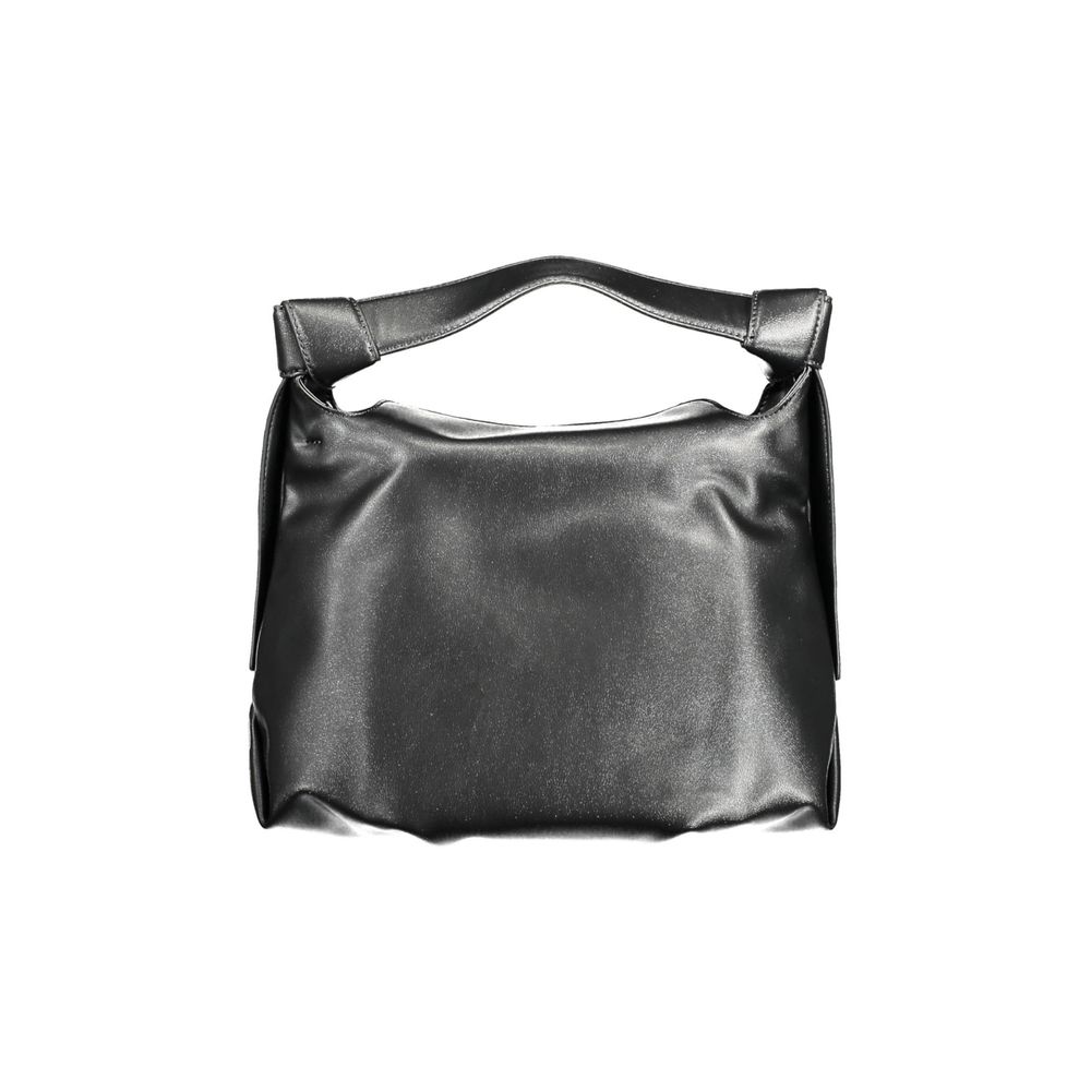 Black Polyester Handbag - ventzia