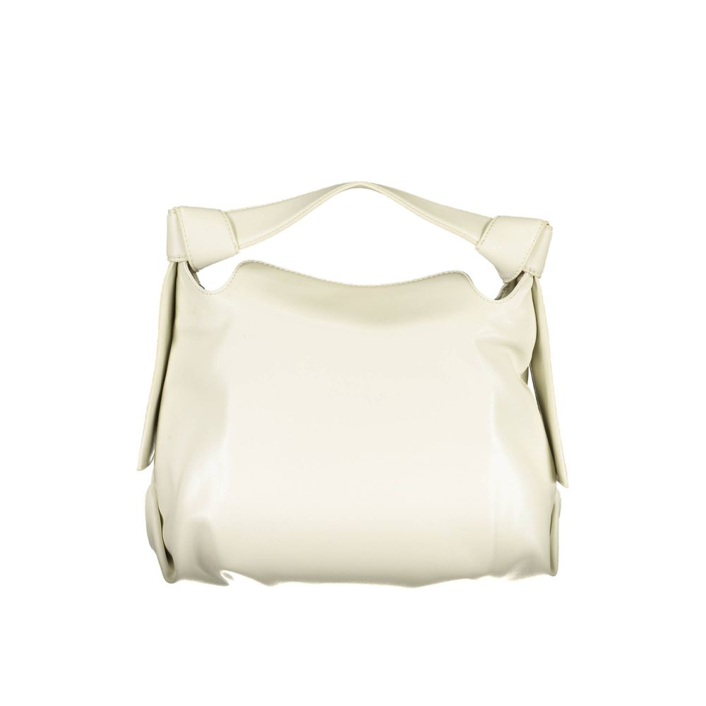 Beige Polyester Handbag - ventzia