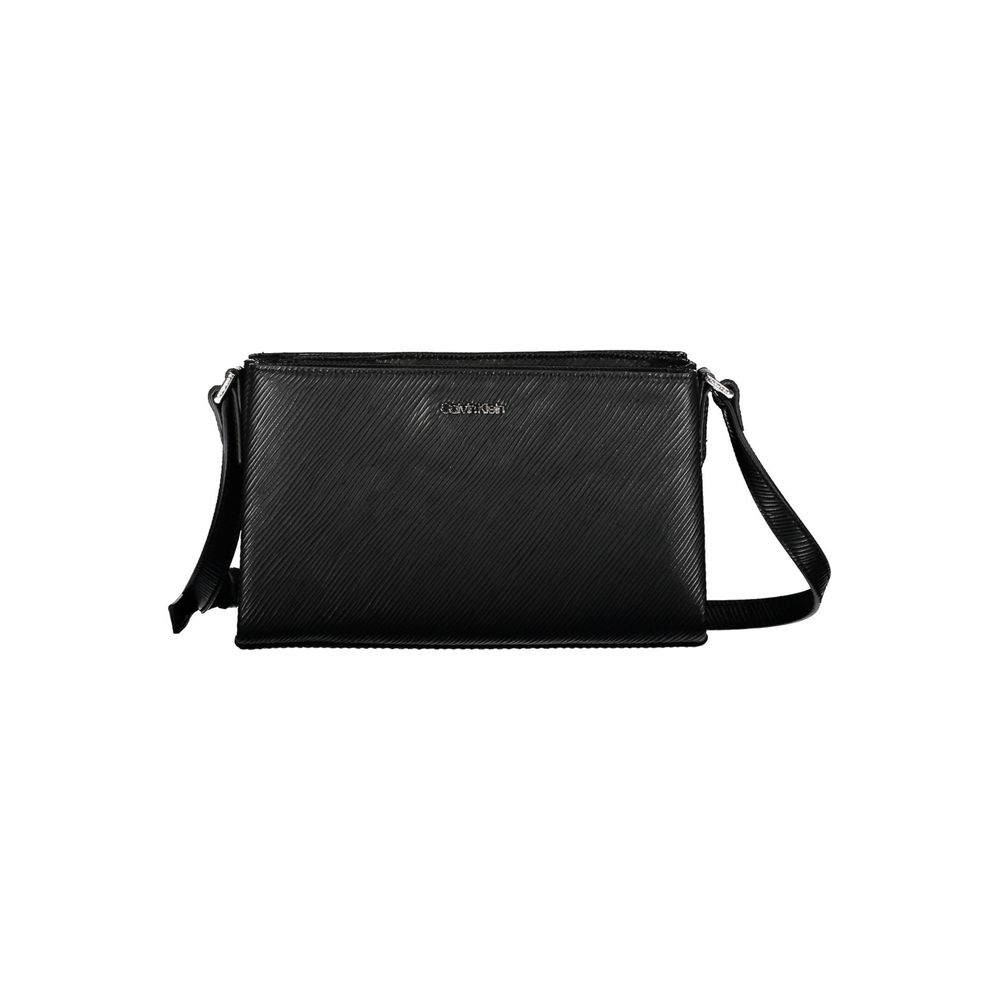 Black Polyester Handbag - ventzia