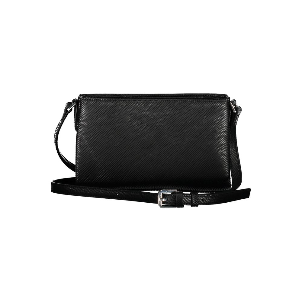 Black Polyester Handbag - ventzia