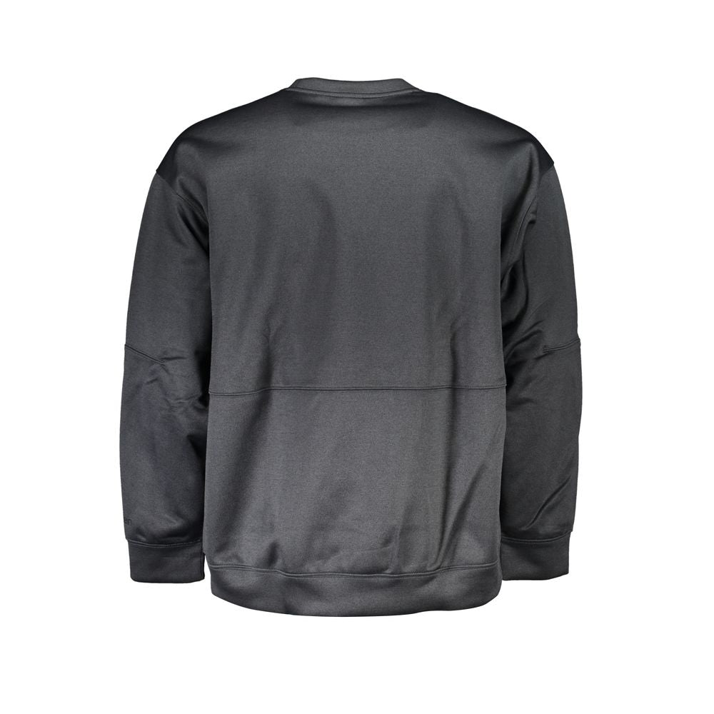 Black Polyester Sweater - ventzia