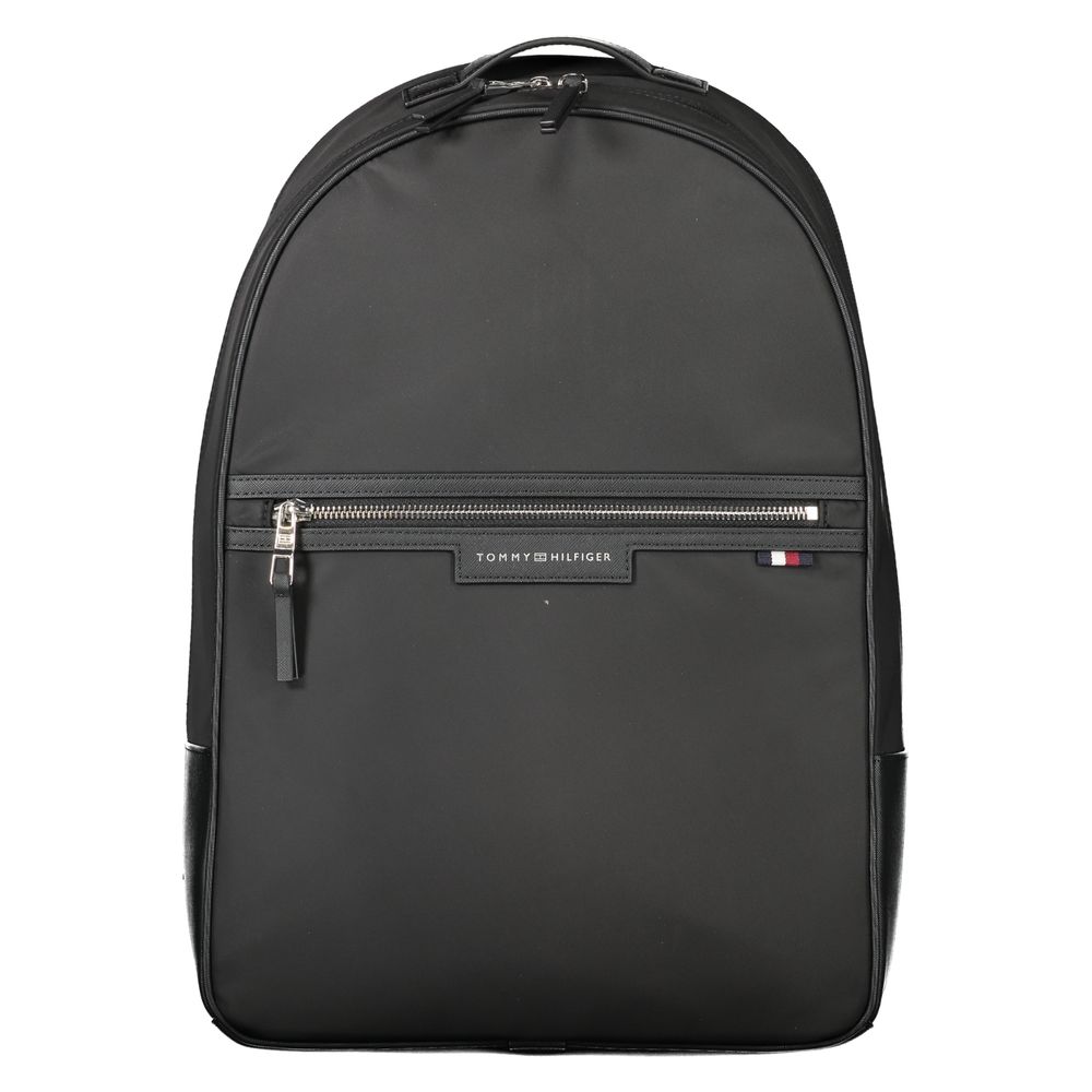 Black Polyester Backpack - ventzia