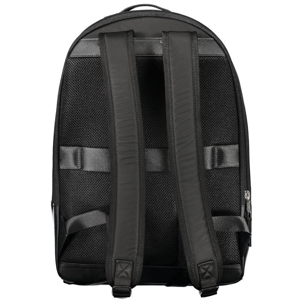 Black Polyester Backpack - ventzia