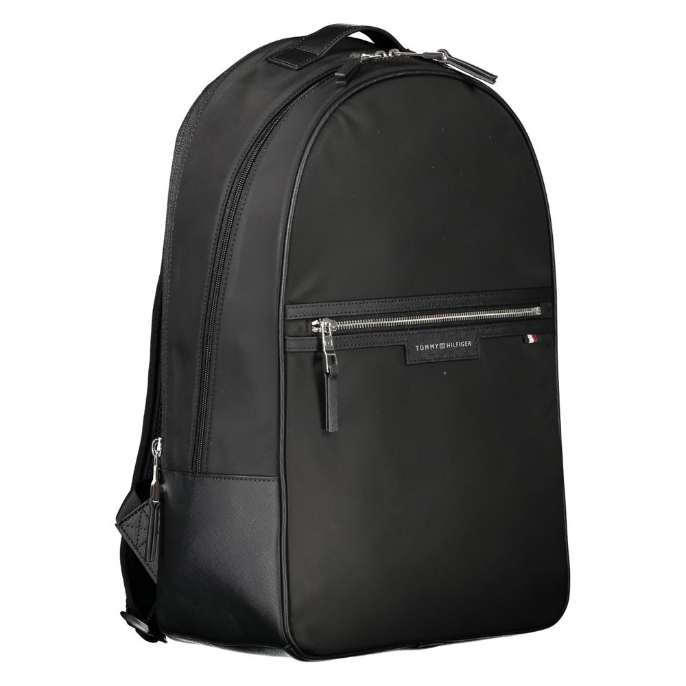 Black Polyester Backpack - ventzia