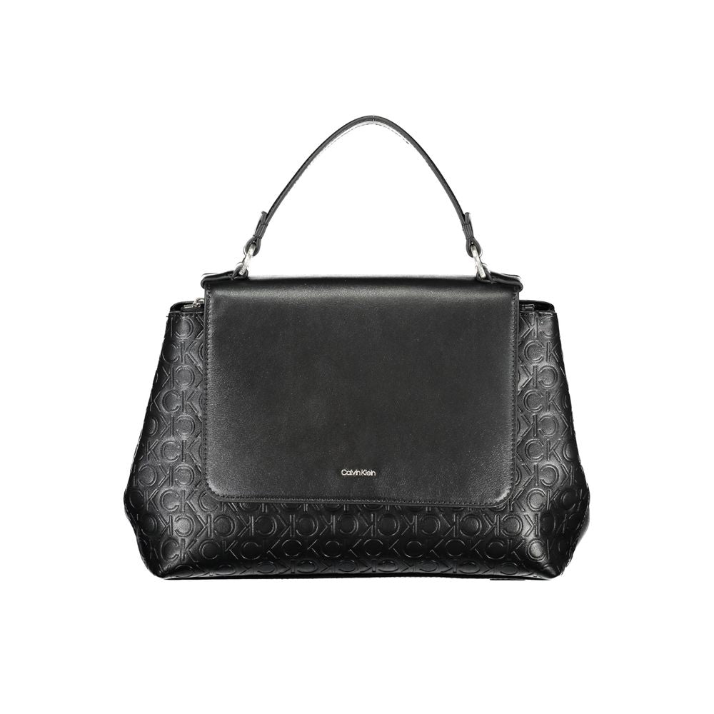 Black Polyester Handbag - ventzia