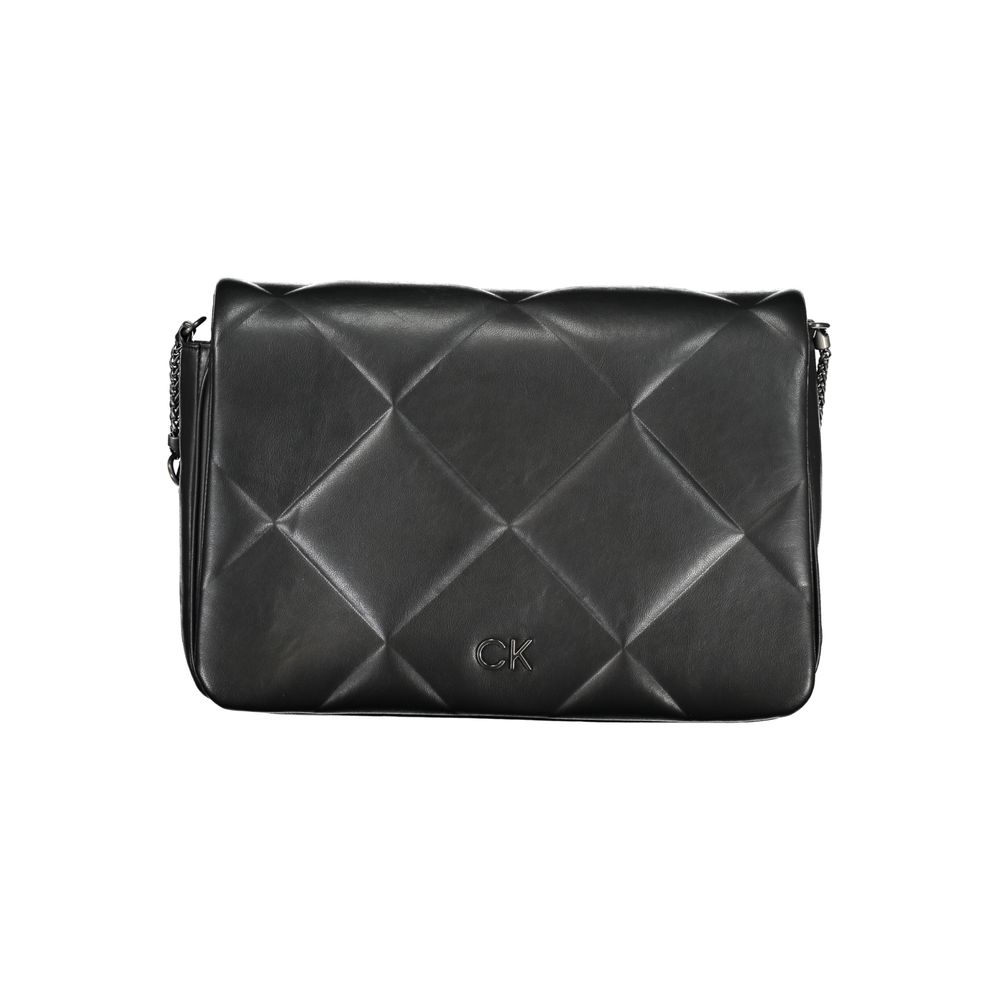 Black Polyester Handbag - ventzia