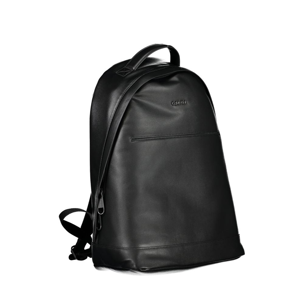 Black Polyester Backpack - ventzia